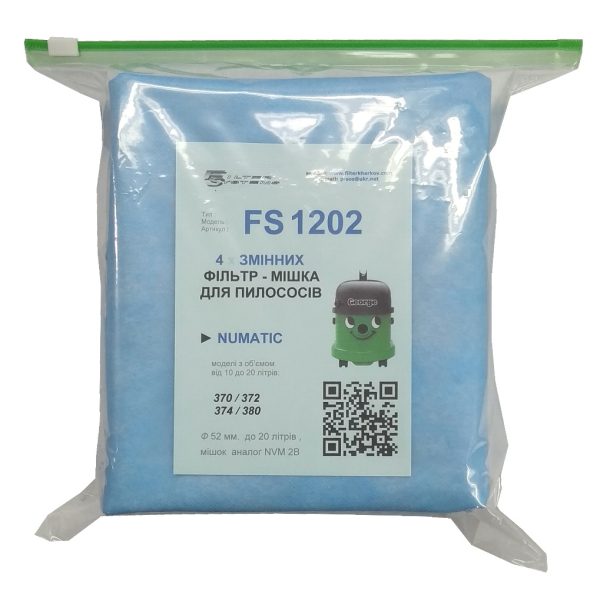 FS 1202 filter bags for vacuum cleaner Numatic